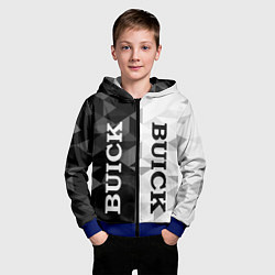 Толстовка на молнии детская Buick Black And White, цвет: 3D-синий — фото 2