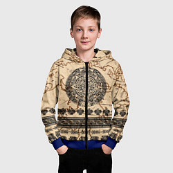 Толстовка на молнии детская AztecsАцтеки, цвет: 3D-синий — фото 2