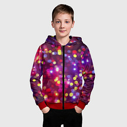 Толстовка на молнии детская ПРАЗДНИЧНЫЕ ОГОНЬКИ НОВЫЙ ГОД 2022, цвет: 3D-красный — фото 2