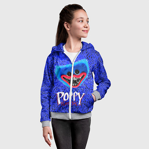 Детская толстовка на молнии Хагги Вагги - Поппи Плейтайм / 3D-Меланж – фото 4