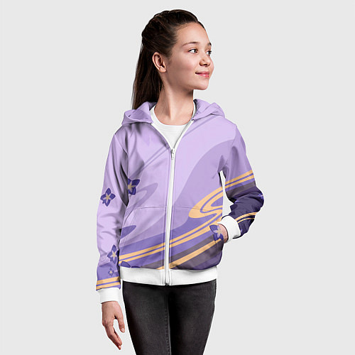 Детская толстовка на молнии БААЛ СЁГУН РАЙДЕН / 3D-Белый – фото 4