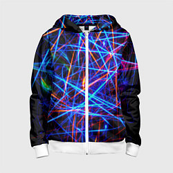 Детская толстовка на молнии NEON LINES Glowing Lines Effect