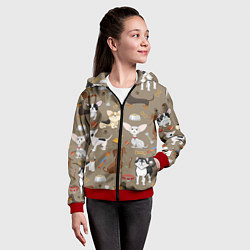 Толстовка на молнии детская У меня есть собака, цвет: 3D-красный — фото 2