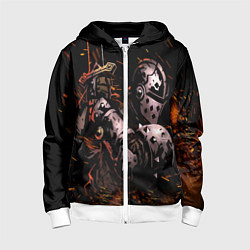 Толстовка на молнии детская Darkest Dungeon Fish and Bones, цвет: 3D-белый