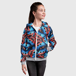 Толстовка на молнии детская ЛИЦО ХАГИ ВАГИ, POPPY PLAYTIME, цвет: 3D-меланж — фото 2