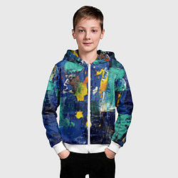 Толстовка на молнии детская КРАСКА PAINT, цвет: 3D-белый — фото 2