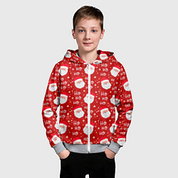 Толстовка на молнии детская САНТА КЛАУС НОВЫЙ ГОД, цвет: 3D-меланж — фото 2