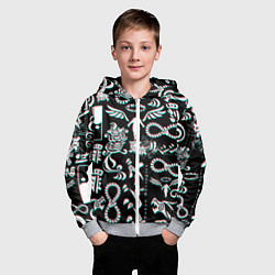 Толстовка на молнии детская ТОКИЙСКИЕ МСТИТЕЛИ ГЛИТЧ, GLITCH, цвет: 3D-меланж — фото 2