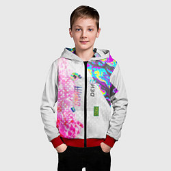 Толстовка на молнии детская Шаза Психоделика, цвет: 3D-красный — фото 2