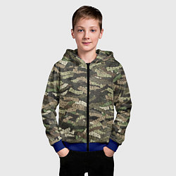 Толстовка на молнии детская Именной камуфляж Валера, цвет: 3D-синий — фото 2