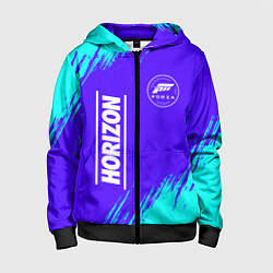 Толстовка на молнии детская FORZA HORIZON Краски, цвет: 3D-черный