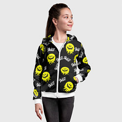 Толстовка на молнии детская SMILE smile граффити, цвет: 3D-белый — фото 2