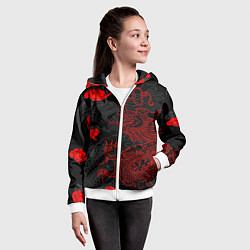 Толстовка на молнии детская Дракон Китайский дракон, цвет: 3D-белый — фото 2