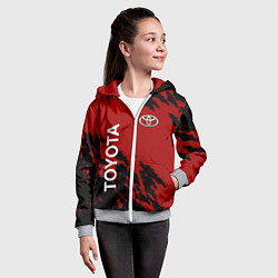 Толстовка на молнии детская Toyota - Летучие мыши, цвет: 3D-меланж — фото 2
