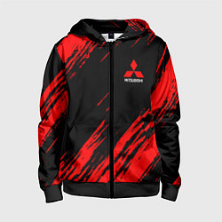 Детская толстовка на молнии Mitsubishi Texture Red