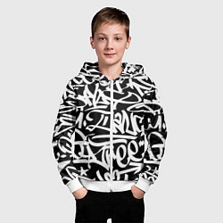 Толстовка на молнии детская КРУТОЕ ГРАФФИТИ Я РЭПЕР, цвет: 3D-белый — фото 2