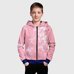 Толстовка на молнии детская Цветущая ива, цвет: 3D-синий — фото 2