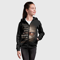 Толстовка на молнии детская Fallout - Joshua Graham, цвет: 3D-черный — фото 2