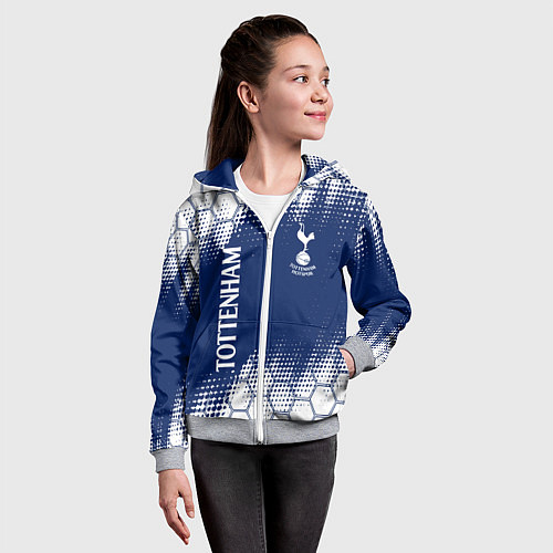 Детская толстовка на молнии TOTTENHAM HOTSPUR Тоттенхэм / 3D-Меланж – фото 4