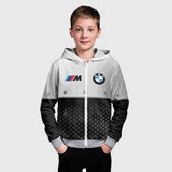 Толстовка на молнии детская BMW БМВ СТАЛЬ, цвет: 3D-меланж — фото 2