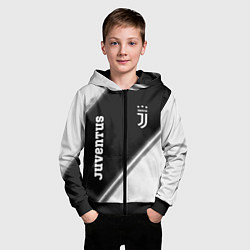 Толстовка на молнии детская ЮВЕНТУС Juventus Краска, цвет: 3D-черный — фото 2