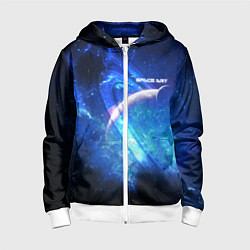 Толстовка на молнии детская Space art 2022, цвет: 3D-белый