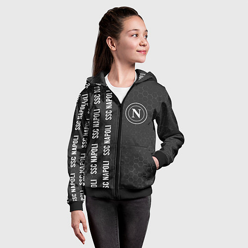 Детская толстовка на молнии SSC NAPOLI Графика / 3D-Черный – фото 4