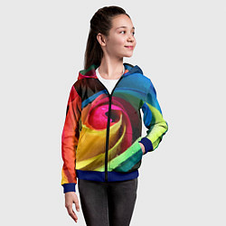 Толстовка на молнии детская Роза fashion 2022, цвет: 3D-синий — фото 2