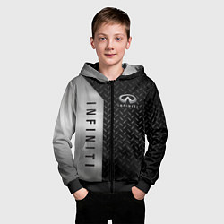 Толстовка на молнии детская INFINITI ИНФИНИТИ СТАЛЬ, цвет: 3D-черный — фото 2