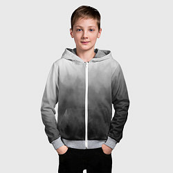 Толстовка на молнии детская Темный лес - туман, цвет: 3D-меланж — фото 2