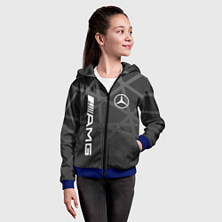 Толстовка на молнии детская MERCEDES - BENZ МЕРСЕДЕС, цвет: 3D-синий — фото 2