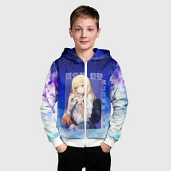 Толстовка на молнии детская Marin Kitagawa: Heaven Art, цвет: 3D-белый — фото 2