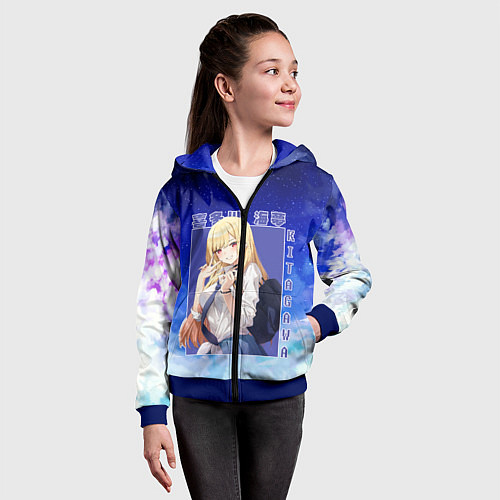 Детская толстовка на молнии Marin Kitagawa: Heaven Art / 3D-Синий – фото 4