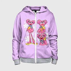 Толстовка на молнии детская РАЗНАЯ КИССИ МИССИ KISSY MISSY, цвет: 3D-меланж