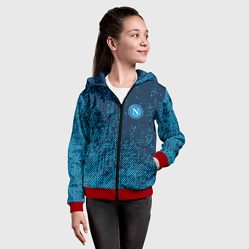 Детская толстовка на молнии Napoli наполи маленькое лого / 3D-Красный – фото 4