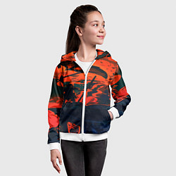 Толстовка на молнии детская Дракон и рыцарь, цвет: 3D-белый — фото 2