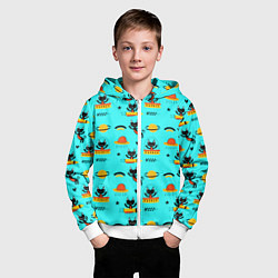 Толстовка на молнии детская KITTENS IN SPACE, цвет: 3D-белый — фото 2