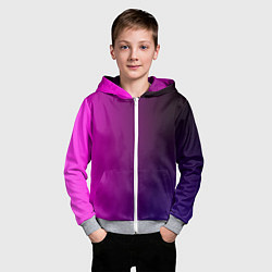 Толстовка на молнии детская VIOLET gradient, цвет: 3D-меланж — фото 2