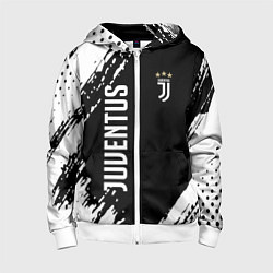 Толстовка на молнии детская Fc juventus фс ювентус, цвет: 3D-белый