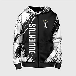 Толстовка на молнии детская Fc juventus фс ювентус, цвет: 3D-черный