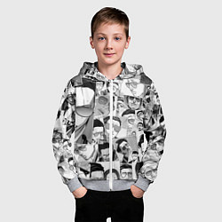 Толстовка на молнии детская Путь домохозяина паттерн, цвет: 3D-меланж — фото 2