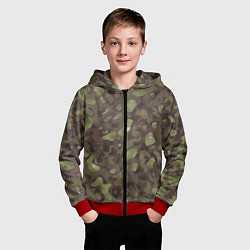 Толстовка на молнии детская Камуфляж Multicam, цвет: 3D-красный — фото 2