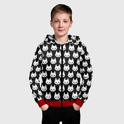 Толстовка на молнии детская Stray Pattern, цвет: 3D-красный — фото 2