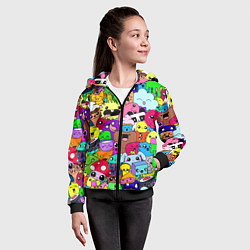 Толстовка на молнии детская Монстрики Nastiprazdnik, цвет: 3D-черный — фото 2