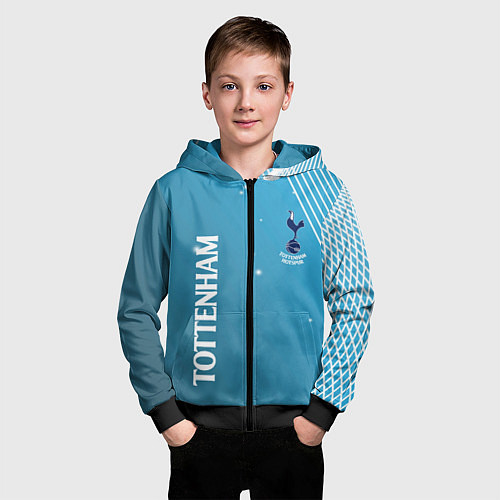 Детская толстовка на молнии Тоттенхэм хотспур Абстракция / 3D-Черный – фото 3