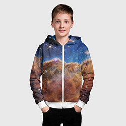 Толстовка на молнии детская Туманность Киля, цвет: 3D-белый — фото 2