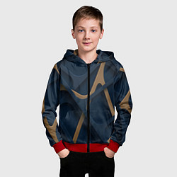 Толстовка на молнии детская Абстрактный фон сетка, цвет: 3D-красный — фото 2