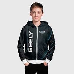 Толстовка на молнии детская Geely Абстракция, цвет: 3D-белый — фото 2