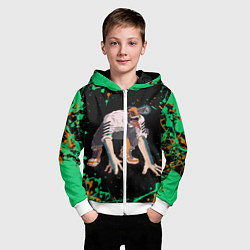 Толстовка на молнии детская Дэндзи на корточках, цвет: 3D-белый — фото 2