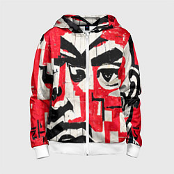 Детская толстовка на молнии Уличная гранж абстракция